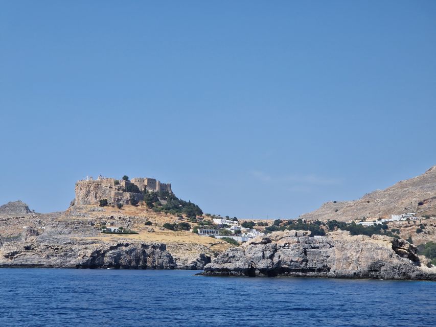 1 from rhodes yacht cruise to lindos with lunch and drinks From Rhodes: Yacht Cruise to Lindos With Lunch and Drinks