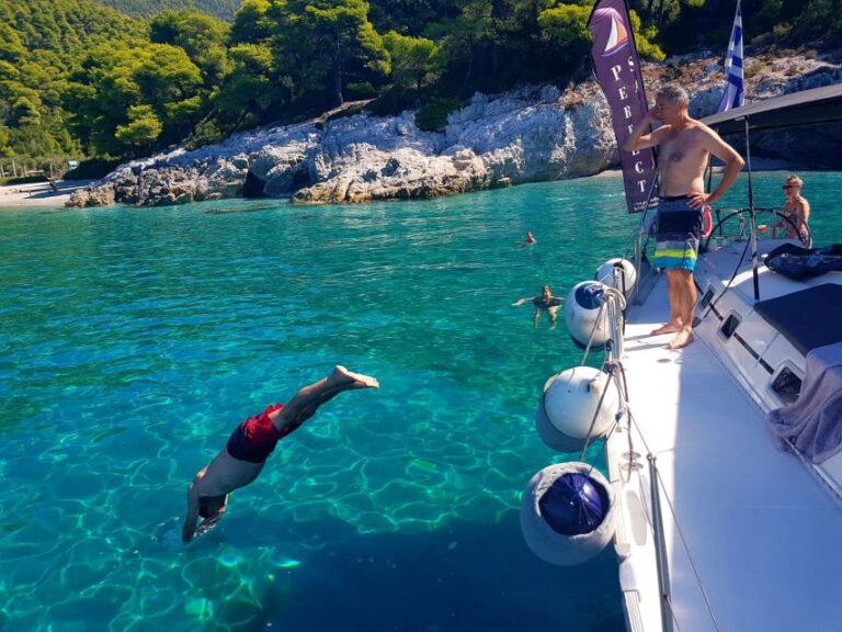 From Skiathos Port: Day Sailing Boat Trip With Lunch