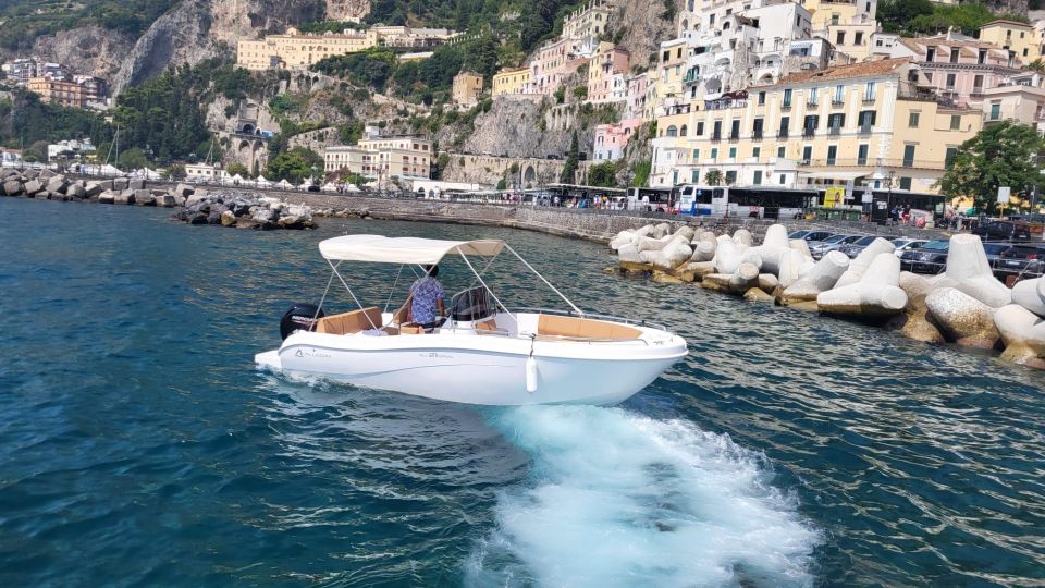 1 from sorrento amalfi coast private boat tour with skipper From Sorrento: Amalfi Coast Private Boat Tour With Skipper