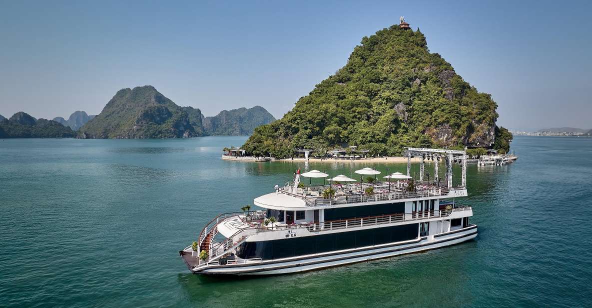 1 ha long bay luxury day cruise caves jacuzzi buffet lunch Ha Long Bay: Luxury Day Cruise, Caves, Jacuzzi, Buffet Lunch
