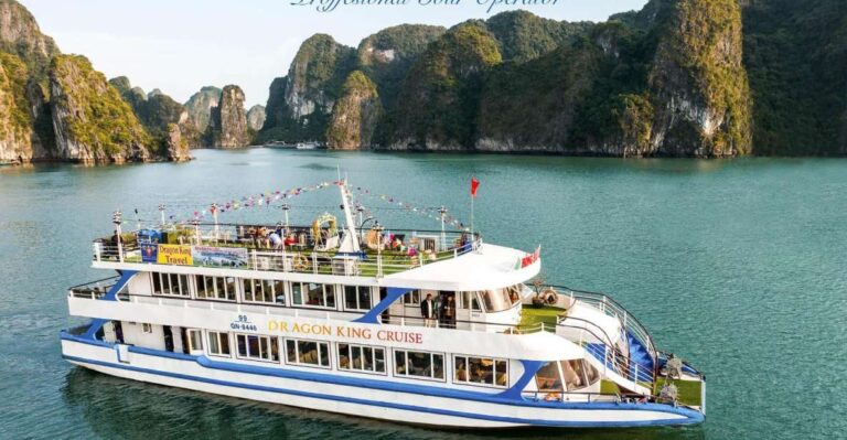 Halong Bay Day Cruise,All Included:Transfer,Lunch,Cave,Titop