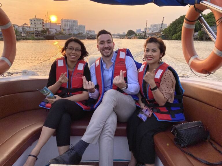 Ho Chi Minh City: Luxury Sunset Speedboat Tour With Cocktail