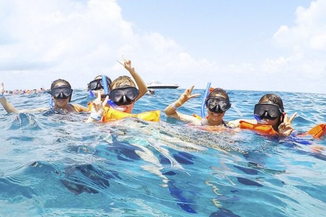 1 isla mujeres catamaran tour with snorkel open bar and transport Isla Mujeres Catamaran Tour With Snorkel, Open Bar and Transport