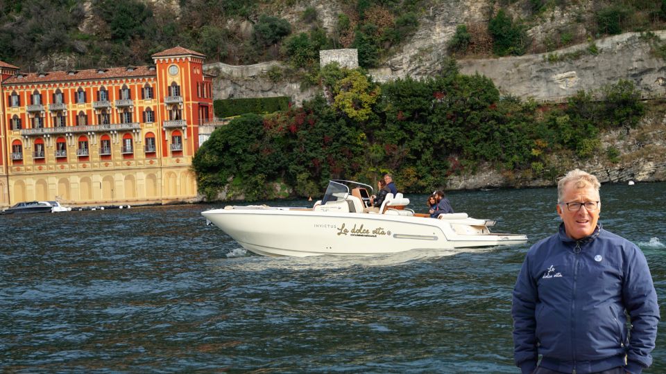 1 lake como dreamer private tour 1 hour invictus boat Lake Como: Dreamer Private Tour 1 Hour Invictus Boat