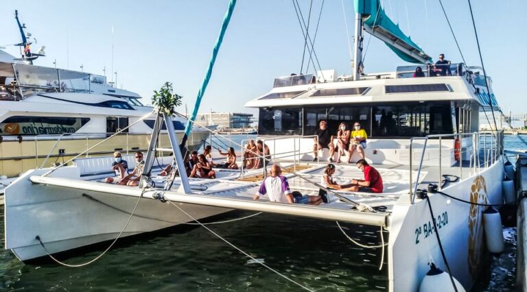 Malaga: Catamaran Sailing Cruise With Swimming & Optional DJ