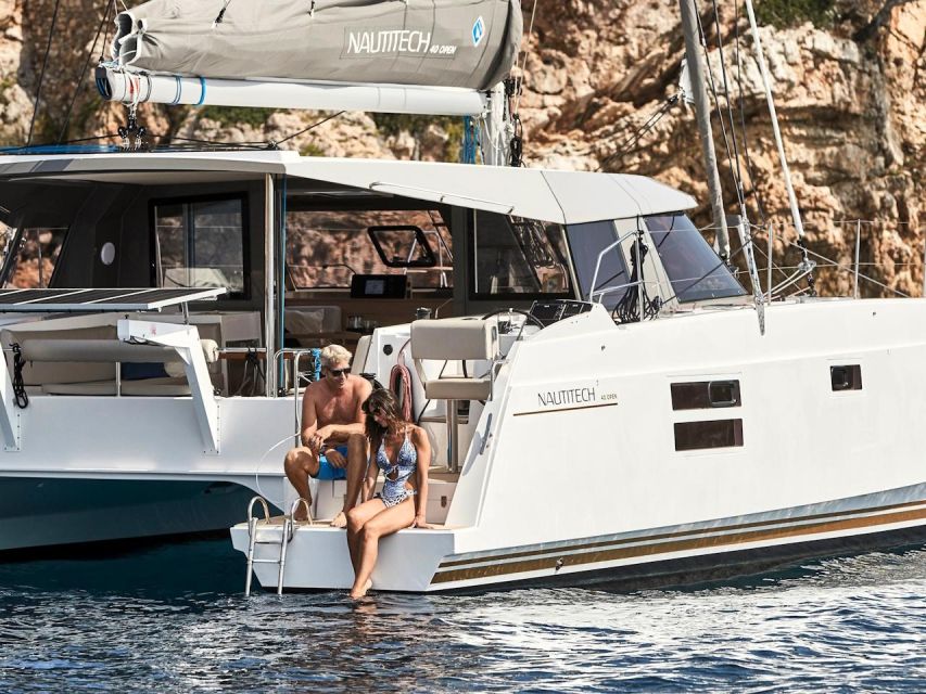 1 milos private half day catamaran cruise to kleftiko bay Milos: Private Half Day Catamaran Cruise to Kleftiko Bay