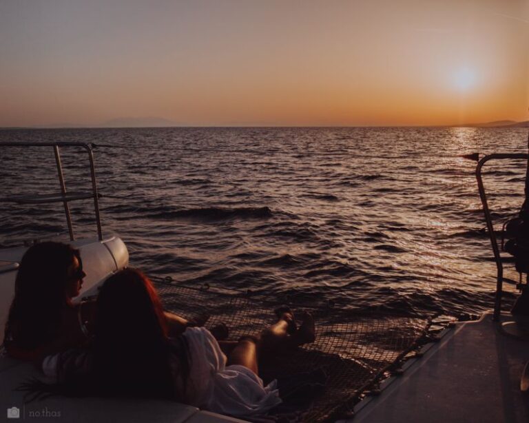 Nikiti: Private Catamaran Sunset Cruise With Drinks