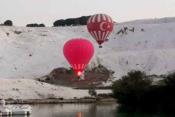 Pamukkale Sunrise Hot Air Balloon Ride From Side