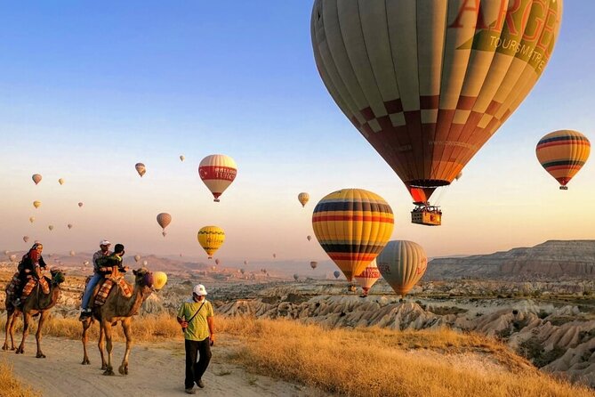 Panoramic Cappadocia View With The Camel Ride