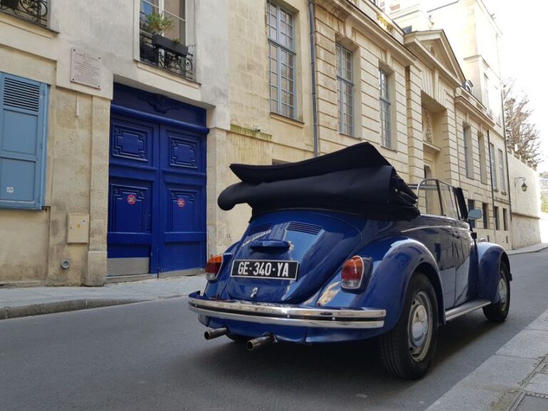 Paris: Private Guided City Tour by Classic Convertible Car