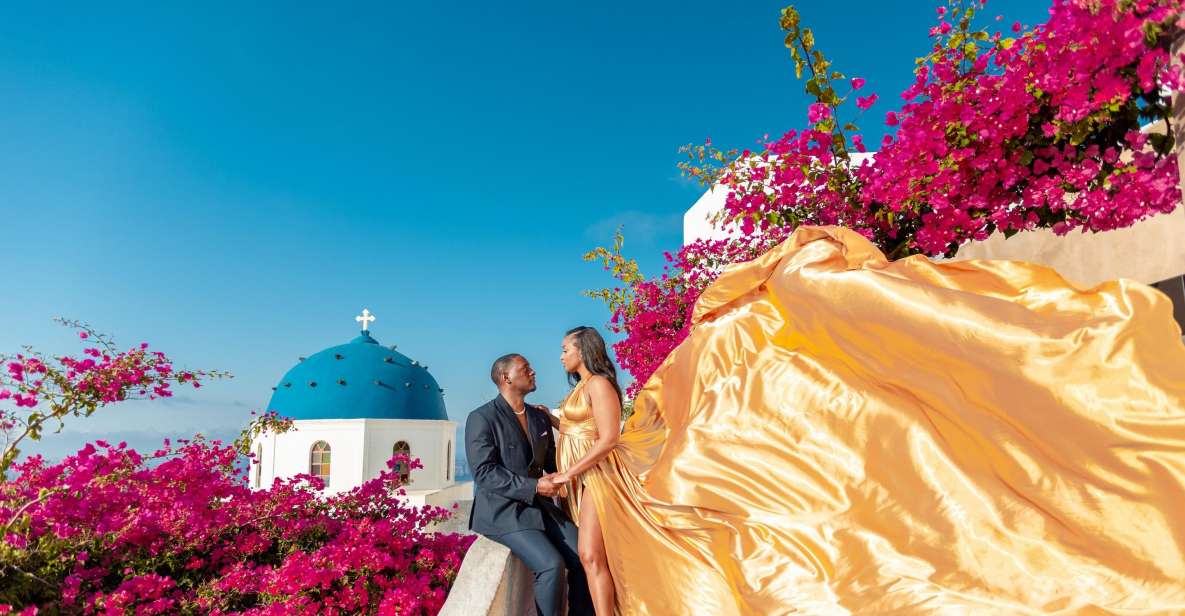 1 photoshoot in santorini with flying dress Photoshoot in Santorini With Flying Dress