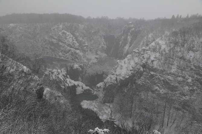 Plitvice Lakes Frozen Landscape Private Hiking Day Trip From Zagreb