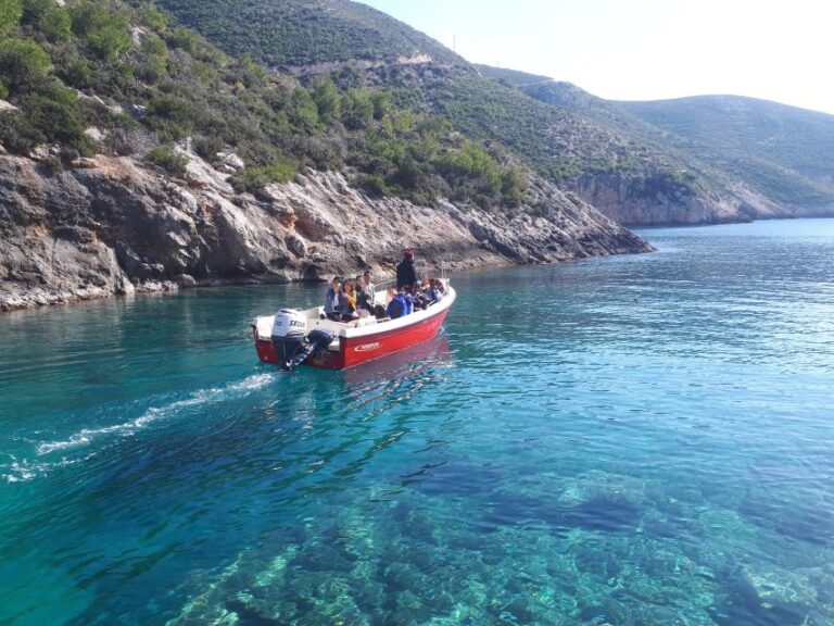 Porto Vromi: Navagio Beach & Blue Caves Private Boat Tour