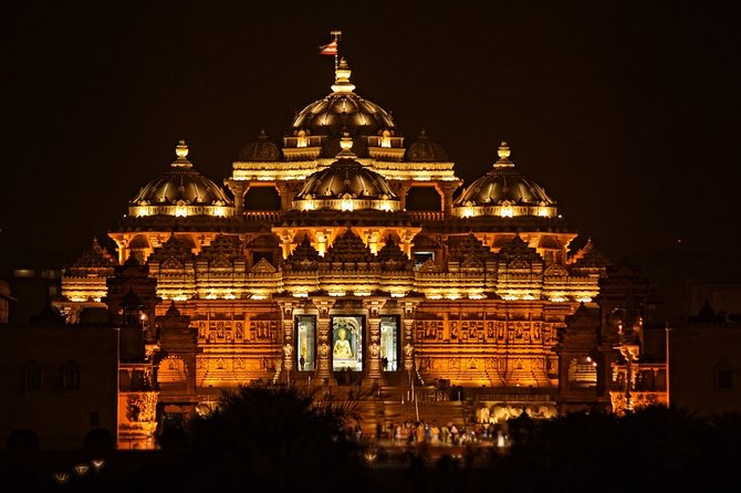 1 private evening tour of akshardham temple with musical fountain show Private Evening Tour of Akshardham Temple With Musical Fountain Show