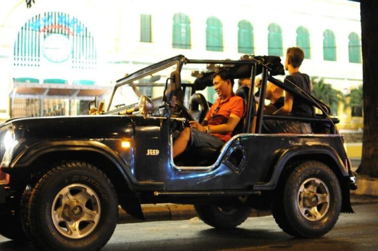Private Jeep Tour Saigon by Night & Cruise Dinner With Music