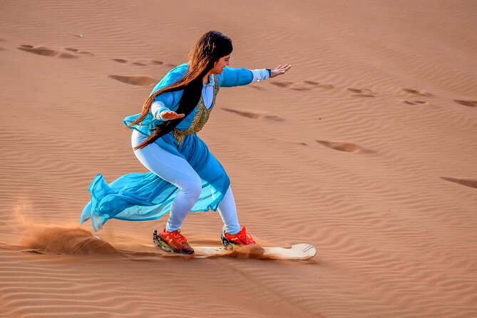 Private Morning Desert Safari, Sandboarding and Camel Ride