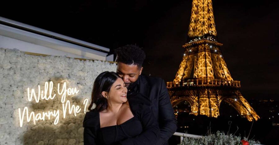 Romantic Eiffel Proposal on Enchanted Private Terrace