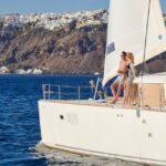 1 santorini catamaran day trip with snorkel meal open bar Santorini: Catamaran Day Trip With Snorkel, Meal, & Open Bar