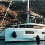 1 santorini majestic catamaran cruise with meal and drinks Santorini: Majestic Catamaran Cruise With Meal and Drinks