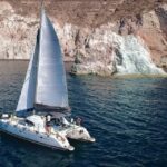 1 santorini private catamaran excursion with food and drinks Santorini: Private Catamaran Excursion With Food and Drinks