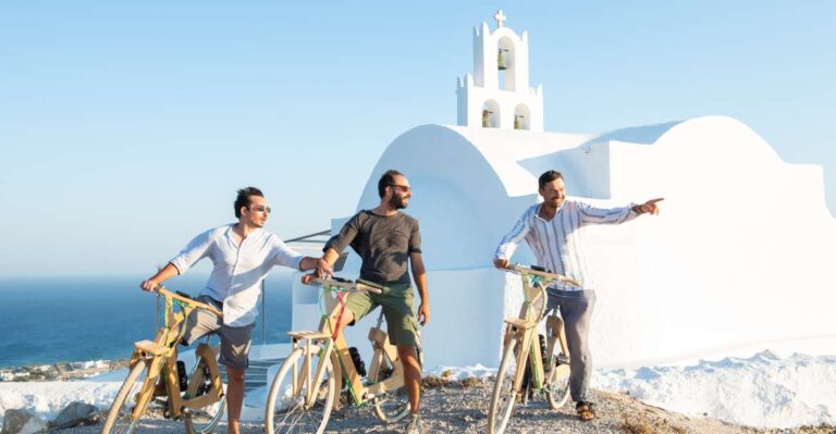 Santorini: Private E-Bike Village Tour With Lunch or Dinner