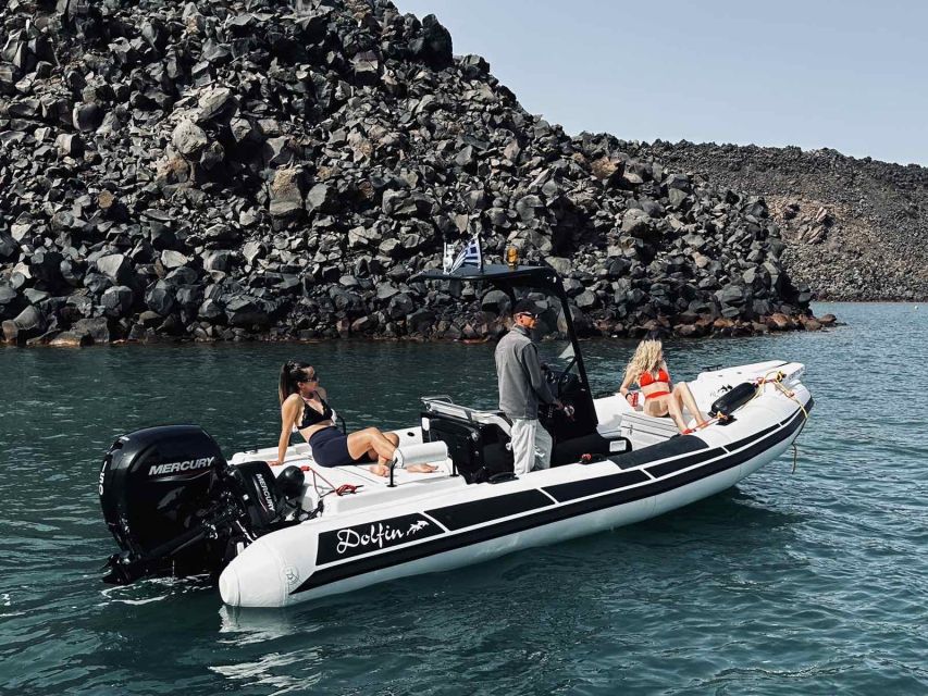 1 santorini private rib cruise with volcano thirassia visit Santorini: Private RIB Cruise With Volcano & Thirassia Visit