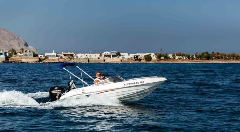 Santorini: Rent a Speedboat License Free