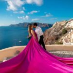 1 santorini unique flying dress photoshoot with drone Santorini: Unique Flying Dress Photoshoot With Drone!