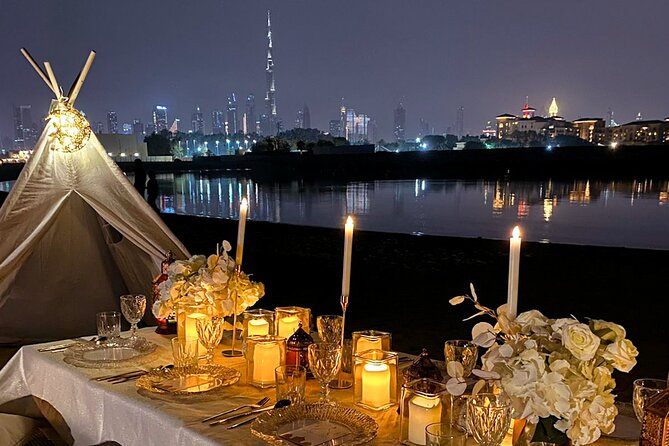 Sunrise Beach Proposal Burj Khalifa View