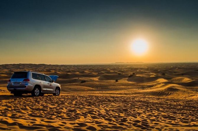 Sunrise View Desert Safari With Camel Ride & Sand Boarding