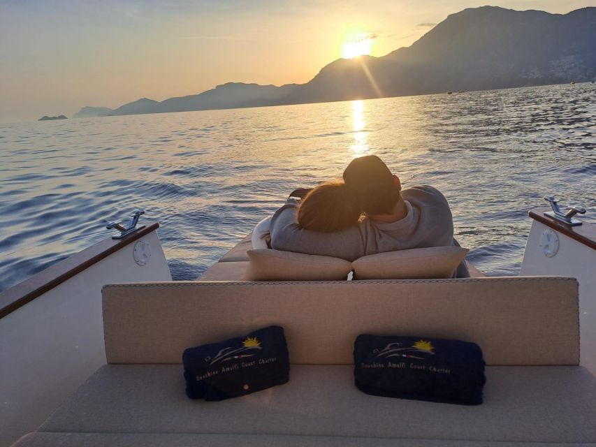 1 sunset tour by private boat on the amalfi coast Sunset Tour by Private Boat on the Amalfi Coast