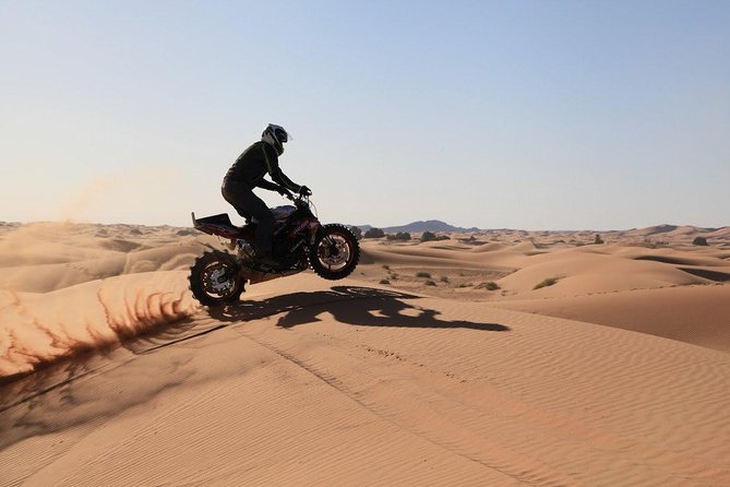 Abu Dhabi Quad Bike Desert Safari With 4W Dune Bashing & off Road Adventure - Bedouin-style Campsite Visit