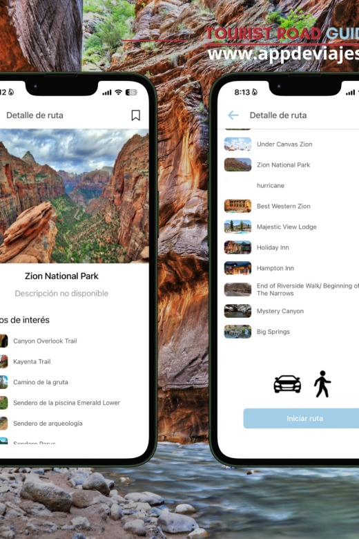 App Self-Guided Road Routes Zion National Park - Experience