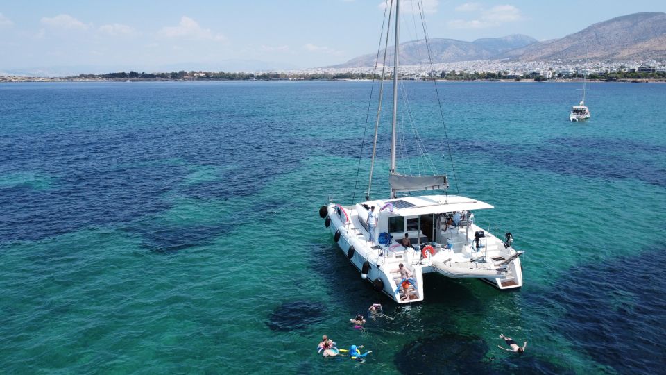 Athens Riviera Private Catamaran Cruise With Meal and Drinks - Duration and Languages