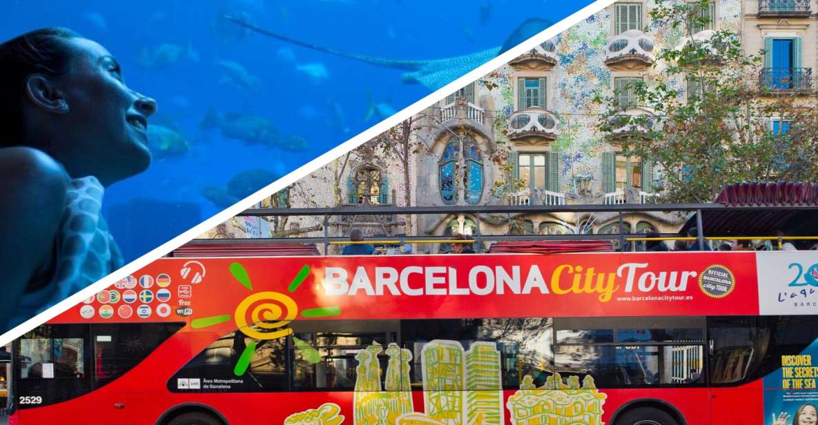 Barcelona: Hop-On Hop-Off Bus & Aquarium Tour - Experience Highlights