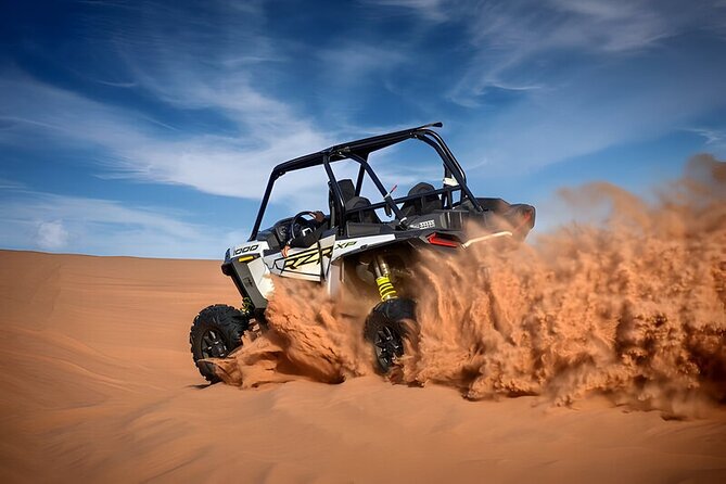 Dubai: 3* Red Dunes ATV, Sandsurf, Camels, Horses, Buffet & Show - Pickup and Transportation
