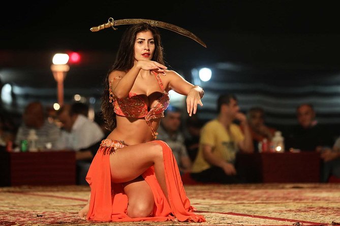 Dubai Desert Safari by Camel and 4x4 Jeep With BBQ Dinner With Live Belly Dance - Sunset Experience