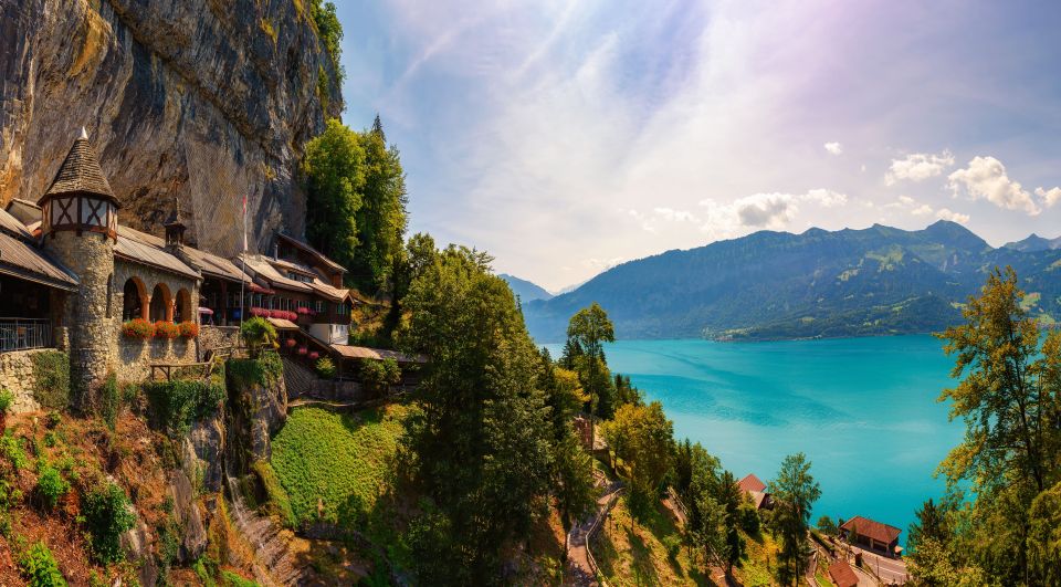 From Interlaken: Beatus Caves, Blue Lake and Lake Thun Tour - Cross the Sigriswil Suspension Bridge