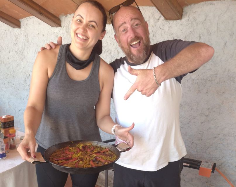 From Sitges: Paella Masterclass With Drink and Bike Ride - Experience