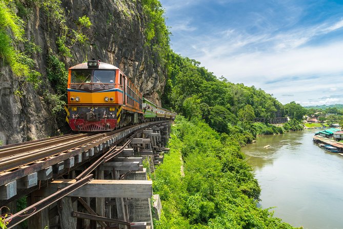 Kanchanaburi Death Railway River Kwai Bridge River Tour World War II Old Street Classic Day Tour - Scenic River Tour Experience