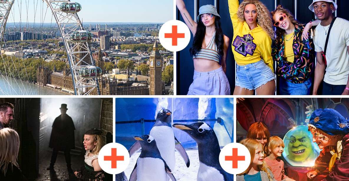 London: 5 Top Attractions Pass With Madame Tussauds - Attractions Included