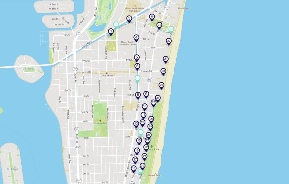 Miami Beach: Self-Guided Walking Tour With Audio Guide - Key Features of the Self-Guided Tour