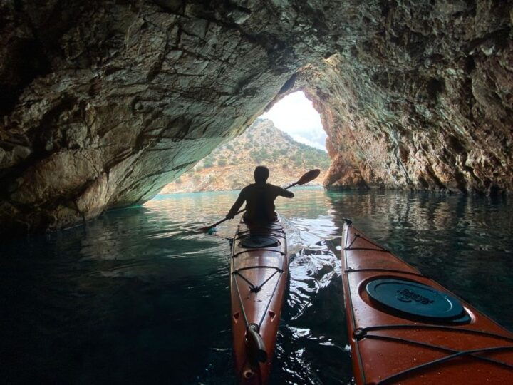 Naxos: Rhina Cave and Coastline Sea Kayaking Tour - Duration and Group Size