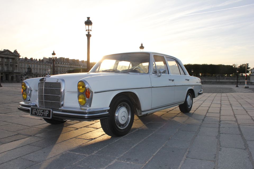 Paris: 2.5-Hour Guided Vintage Car Tour and Wine Tasting - Tour Highlights