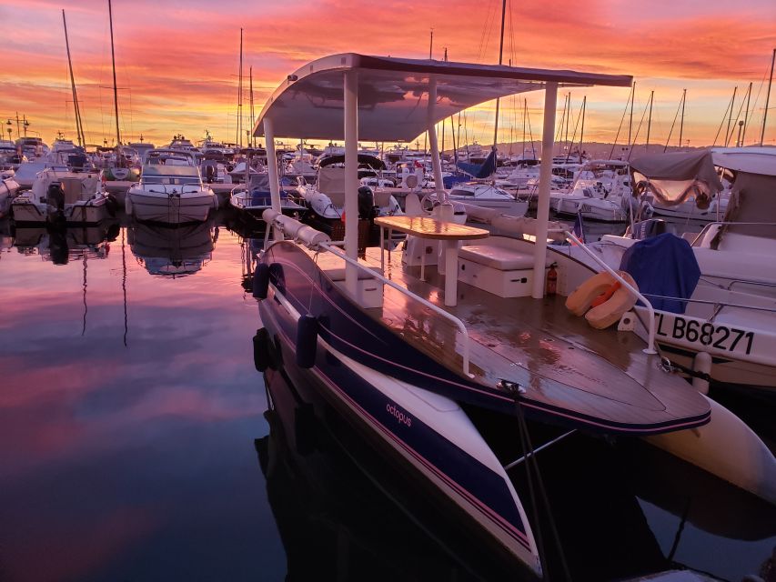 Private Catamaran Trip in the Bay of Juan Les Pins at Sunset - Experience Highlights