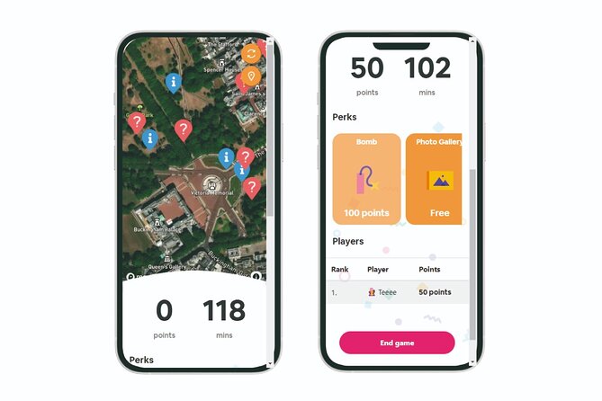 Private Treasure Hunt Using Mobile Phones in Buckingham Palace - Booking Information