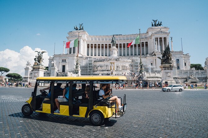 Rome Golf Cart Driving Tour: City Center, Colosseum & Catacombs - Colosseum Exploration