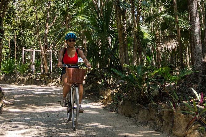 Tulum Bike Tour Tulum Maya Ruins Cenote Swimming Pueblo History Art Tacos Lunch - Tour Highlights