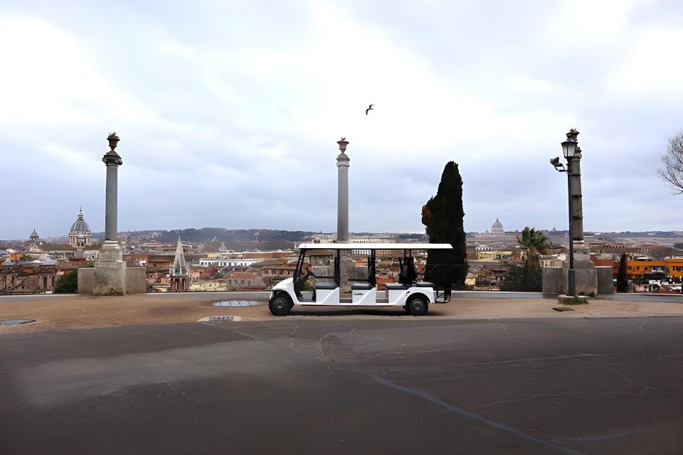 3 Hours Golf Cart Tour Romantic Rome With SPA or Aperitif - Key Points