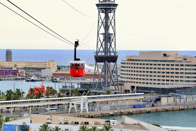 Barcelona: Catamaran Sailing, Cable Car & Walking Tour - Cable Car Ride